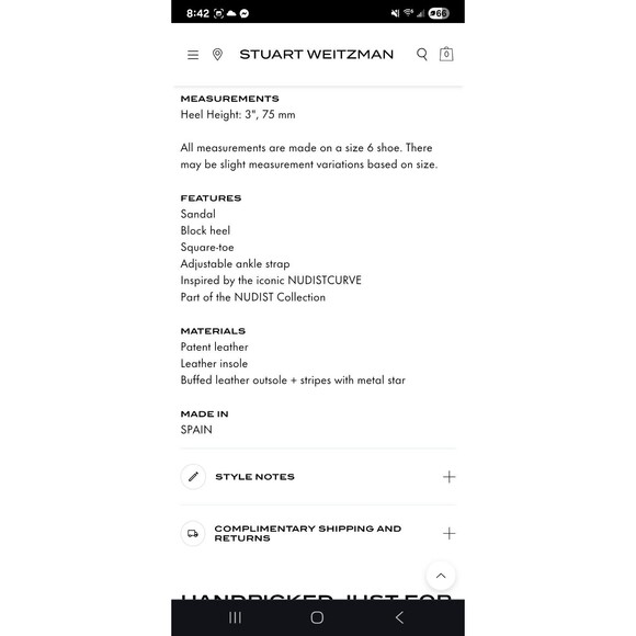 Stuart Weitzman Nudistcurve 75 Silver Block Heel Sandal Size 9.5 Shoes - Picture 12 of 12